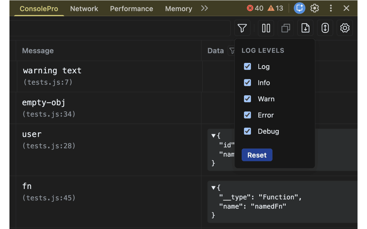 Structured Grid View in Console Pro